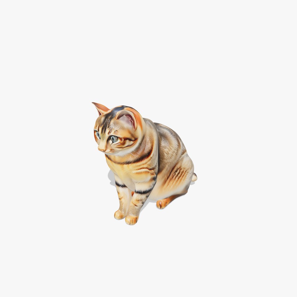 Realistic Domestic Cat 3D Model Pack